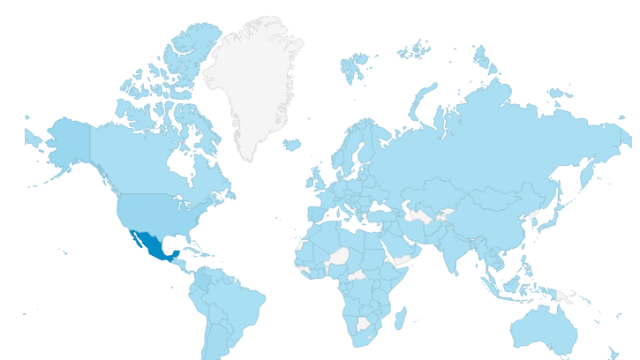 En menos de un año: Nos han visitado de casi todos los países del mundo