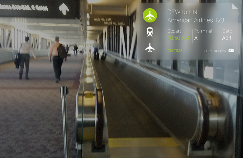 Google glass goarding pass
