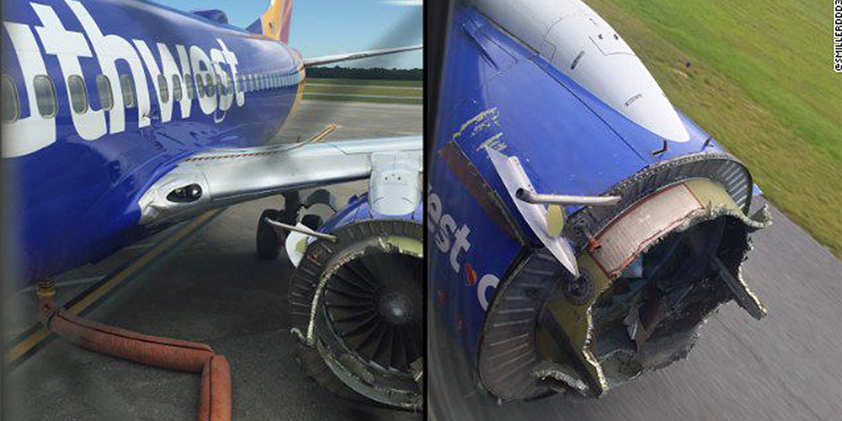 B737 De Southwest Aterriza De Emergencia Tras Daños Severos En Motor ...