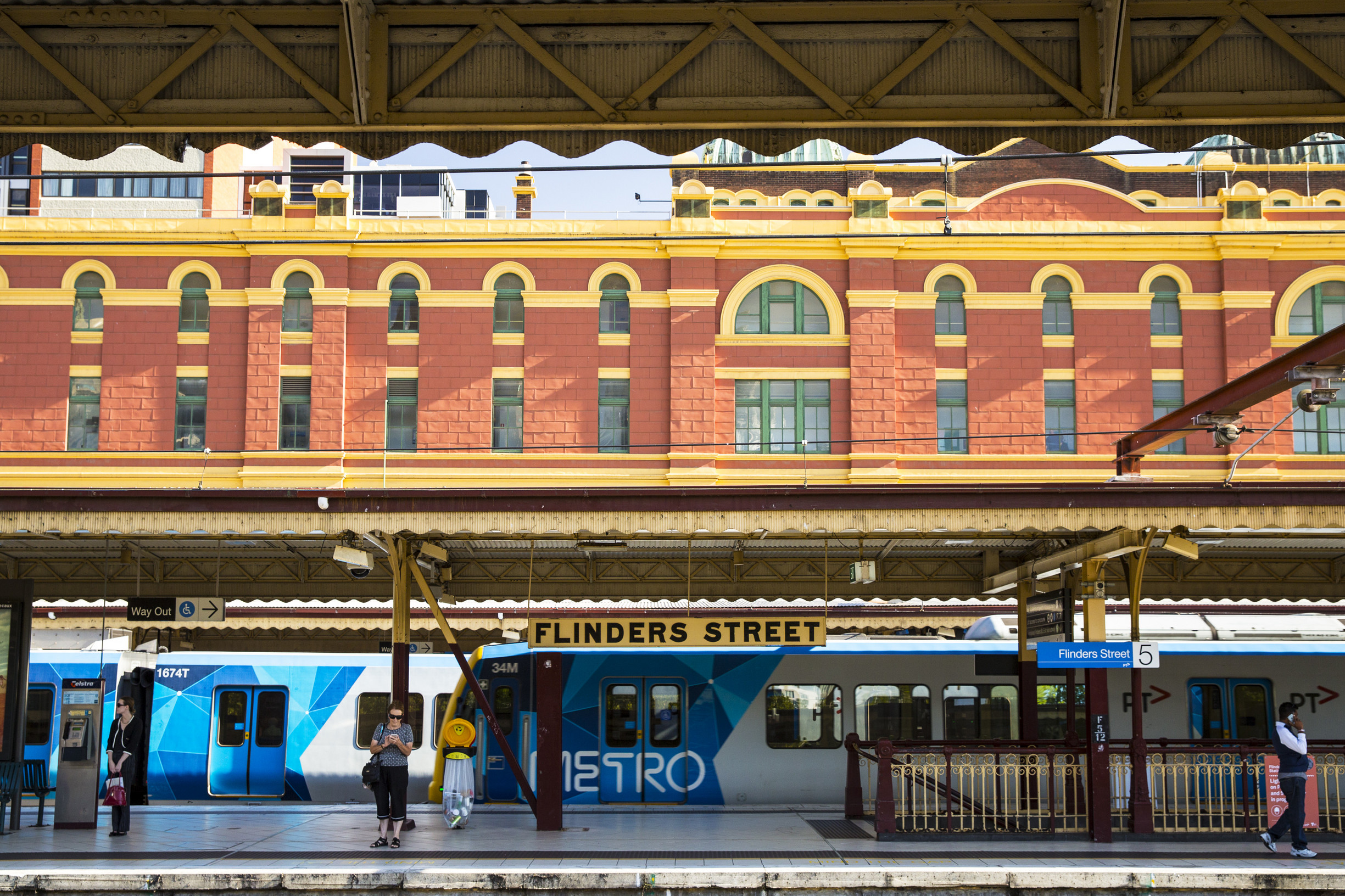 Platforms at Flinders Street Station, Melbourne