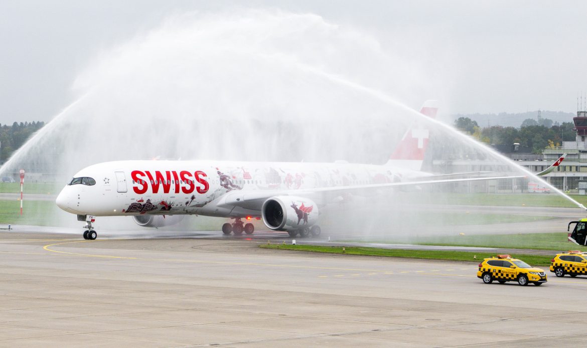 SWISS da la bienvenida a su primer Airbus A350, marcando una nueva era en su flota de largo alcance