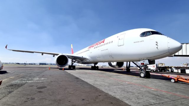 Aterriza en Ciudad de México A350 de Iberia por primera ocasión