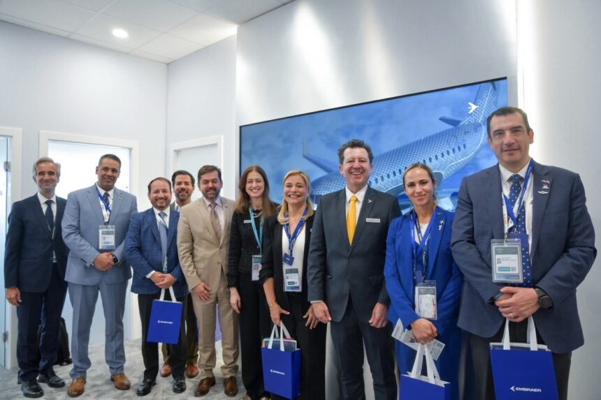 Gobernadora de Chihuahua sostiene reunión con Embraer durante Farnborough Airshow 2026