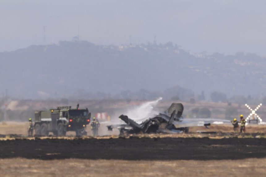 Un F-35 se estrelló cerca de la Base Aérea MCAS Miramar, en California