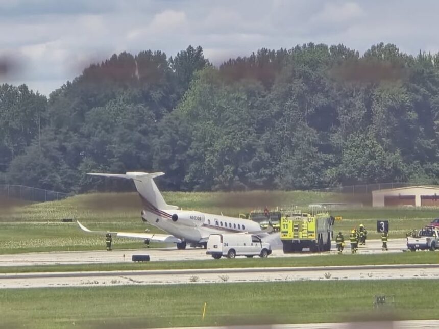 Citation Longitude de NetJets realizó un aterrizaje de emergencia tras falla en el tren de nariz