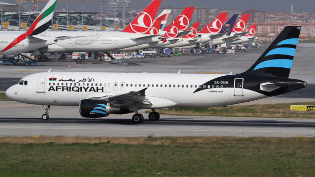 Secuestran A320 de Afriqiyah Airways