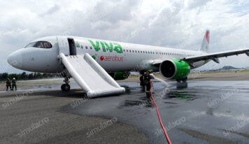 Viva Aerobus participa en simulacro de accidente de aeronave
