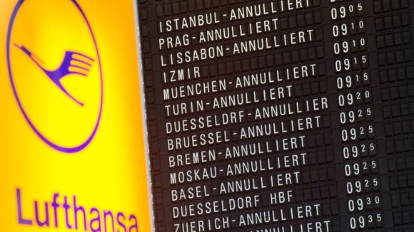 Lufthansa cancela 930 vuelos el día de hoy