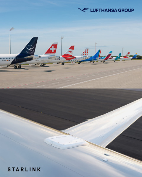 Lufthansa Group anuncia conectividad de internet de alta velocidad con Starlink para toda su flota