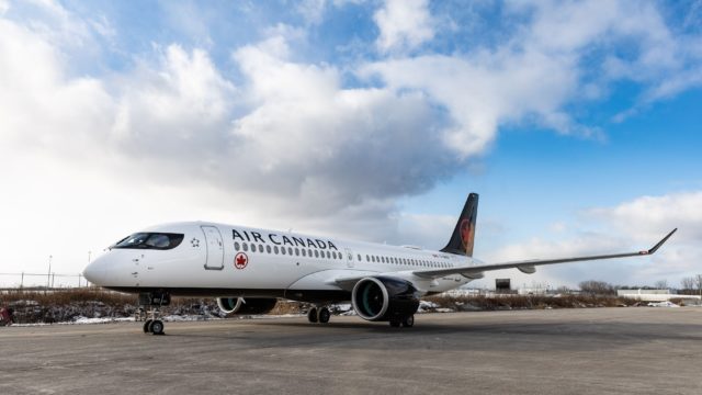 Air Canada recibe su primer Airbus A220