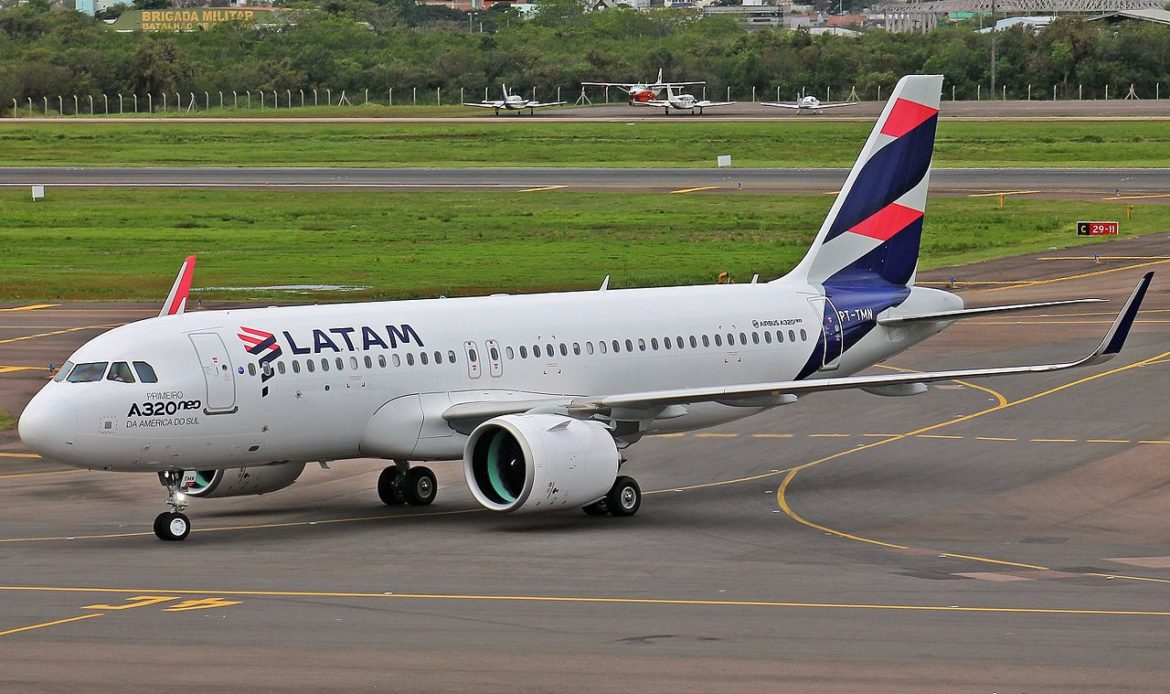 LATAM recibe Airbus A320neo con un vuelo usando SAF