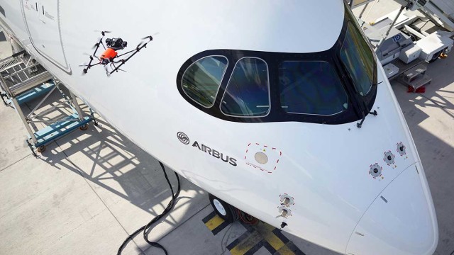 Airbus utilizó un dron para inspección visual en Farnborough