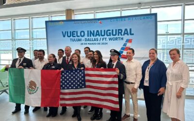 American Airlines se convierte en la primera aerolínea internacional en realizar un vuelo hacia Tulum