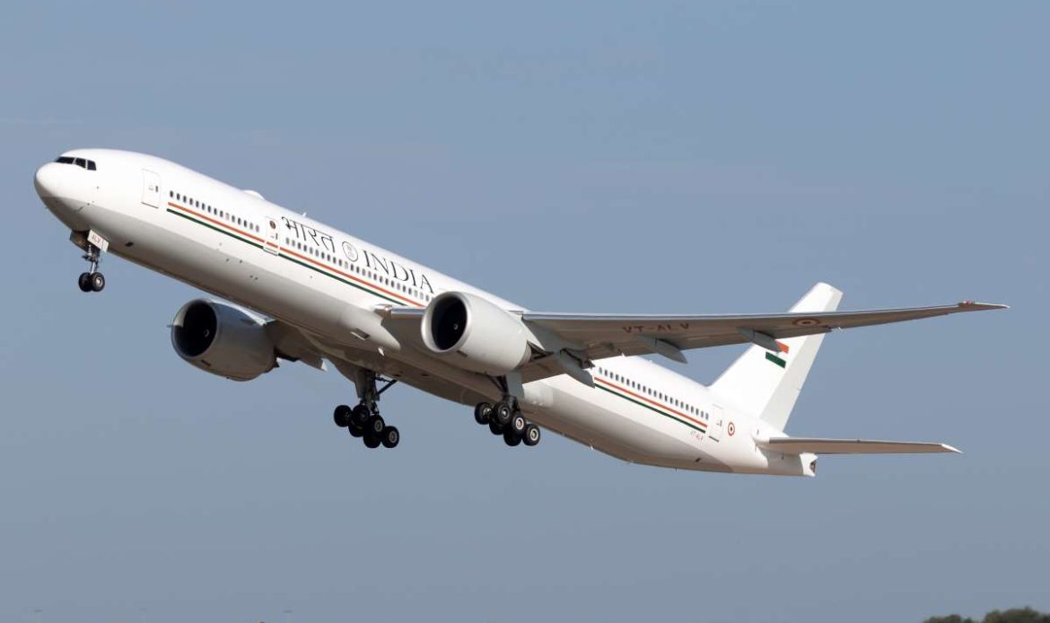 El avión presidencial de India se atasca durante su rodaje previo al despegue