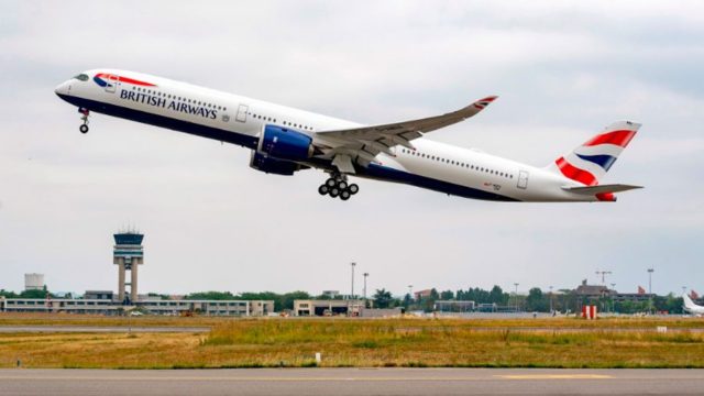 A350-1000 de British Airways realiza primer vuelo comercial