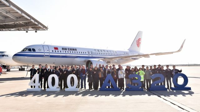 Airbus entrega el avión 400 ensamblado en las instalaciones de Tianjin, China