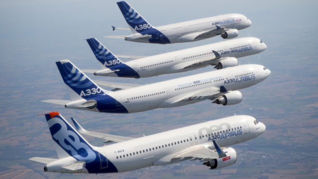 Órdenes y pedidos de Airbus en enero