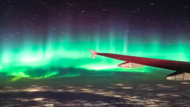 VIDEO: Así se ven las Auroras Boreales a bordo de un avión