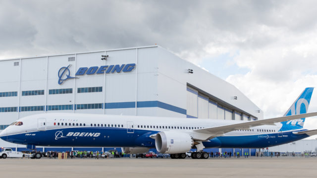 Entregas de Boeing incrementan 7.4% en tercer trimestre de 2017