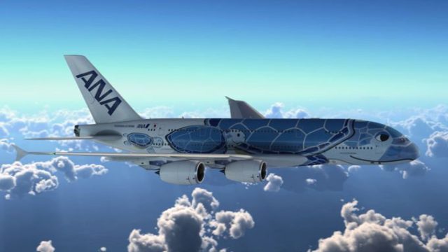 ANA presenta la imagen “Flying Honu” para su primer A380