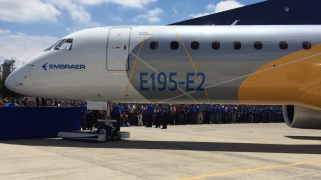 Embraer hace roll-out del E195-E2