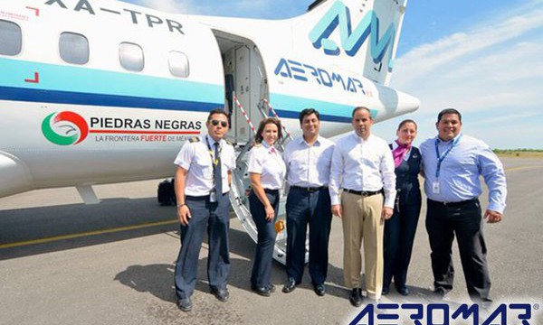 Se lleva a cabo bautizo del avión de Aeromar “Piedras Negras La Frontera Fuerte de México”