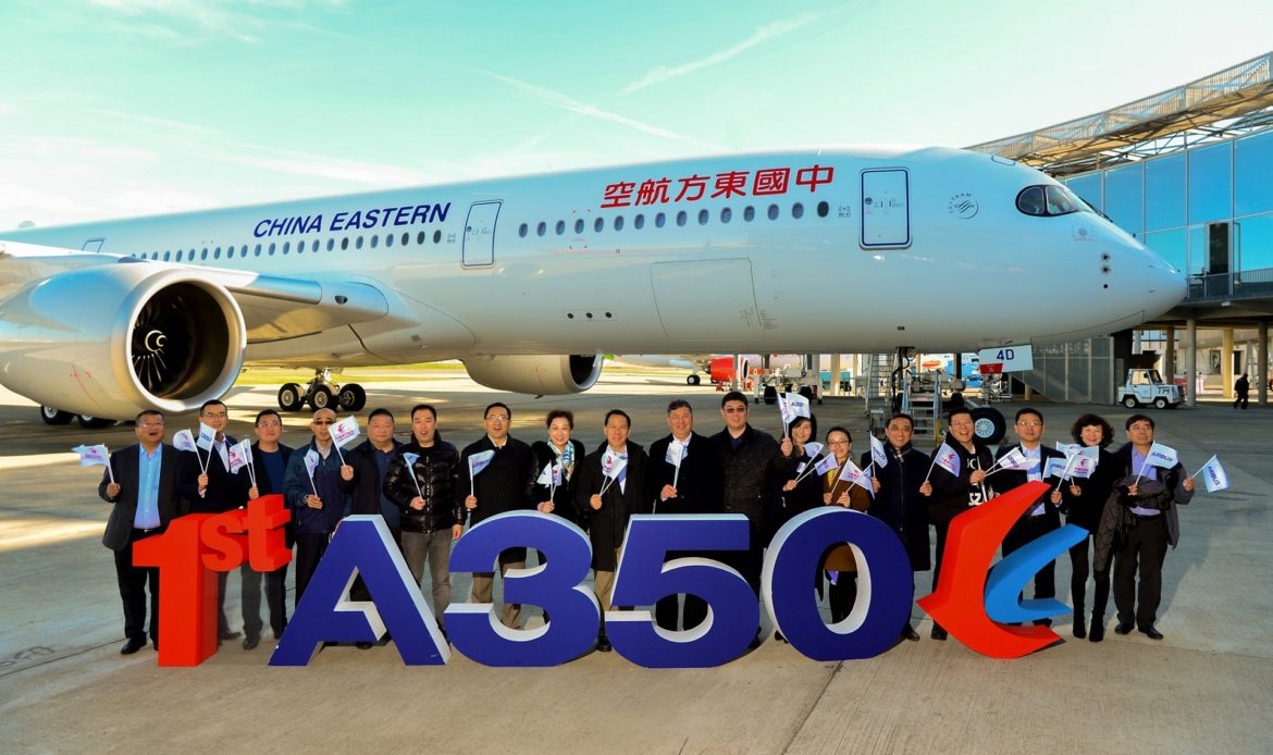 China Eastern Airlines recibe el primer Airbus A350 finalizado en China