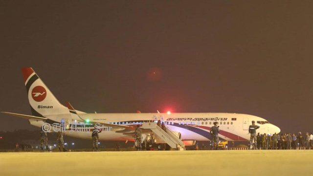 737 de Biman Bangladesh aterriza de emergencia por intento de secuestro