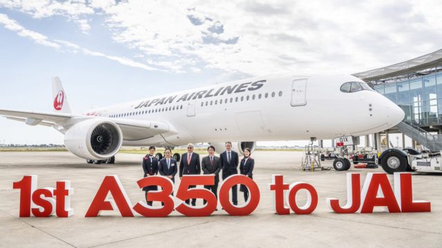 Japan Airlines recibe su primer A350
