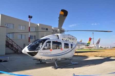Aterriza de emergencia helicóptero con Presidente de Bolivia a bordo