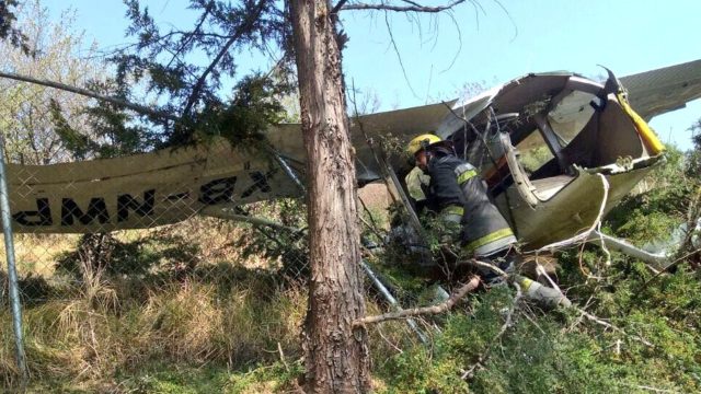 Se accidenta Cessna 172 en Atizapan