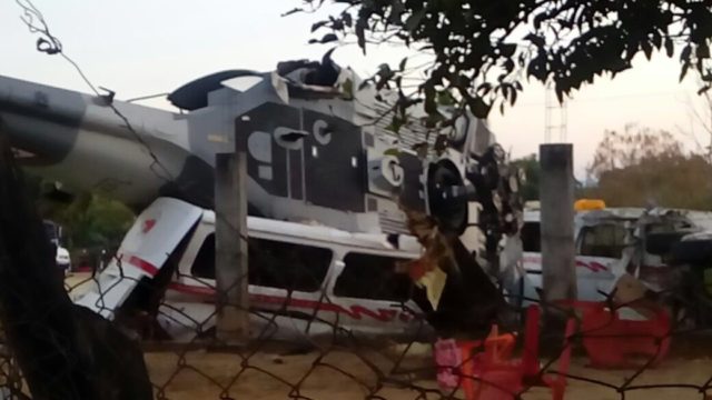 Se accidenta helicóptero de Fuerza Aérea en Oaxaca