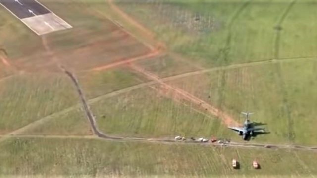 KC-390 de Embraer sufre excursión de pista en prueba