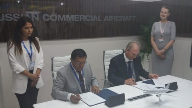 Sukhoi firma carta de intención con Aeroperú