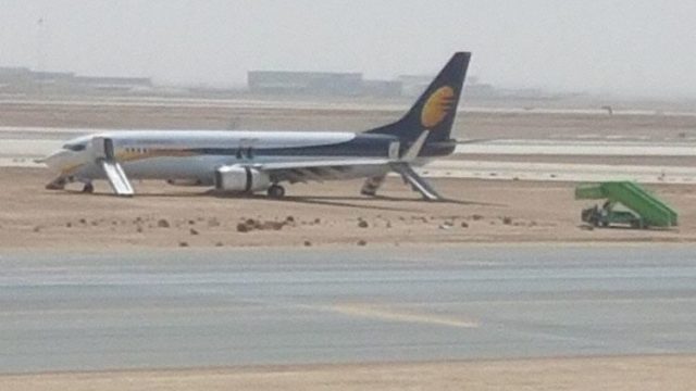 Pilotos de Jet Airways intentaron despegar de calle de rodaje en Arabia Saudi