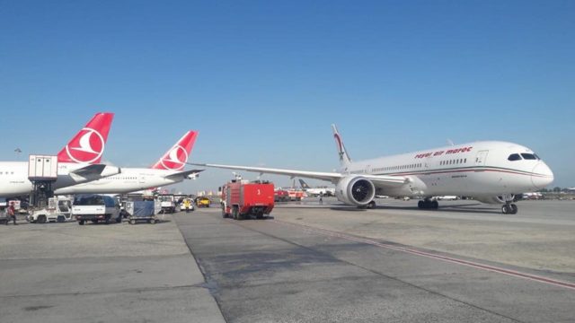 Vídeo: 787 de Royal Air Maroc golpea a B777 de Turkish en Estambul