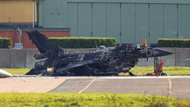 F-16 de Bélgica destruido en incidente