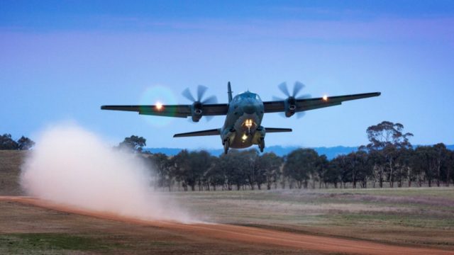 Nueva configuración base de C-27J vuela por primera vez