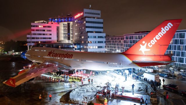 Boeing 747 ha ‘aterrizado’ en el jardín del hotel Corendon