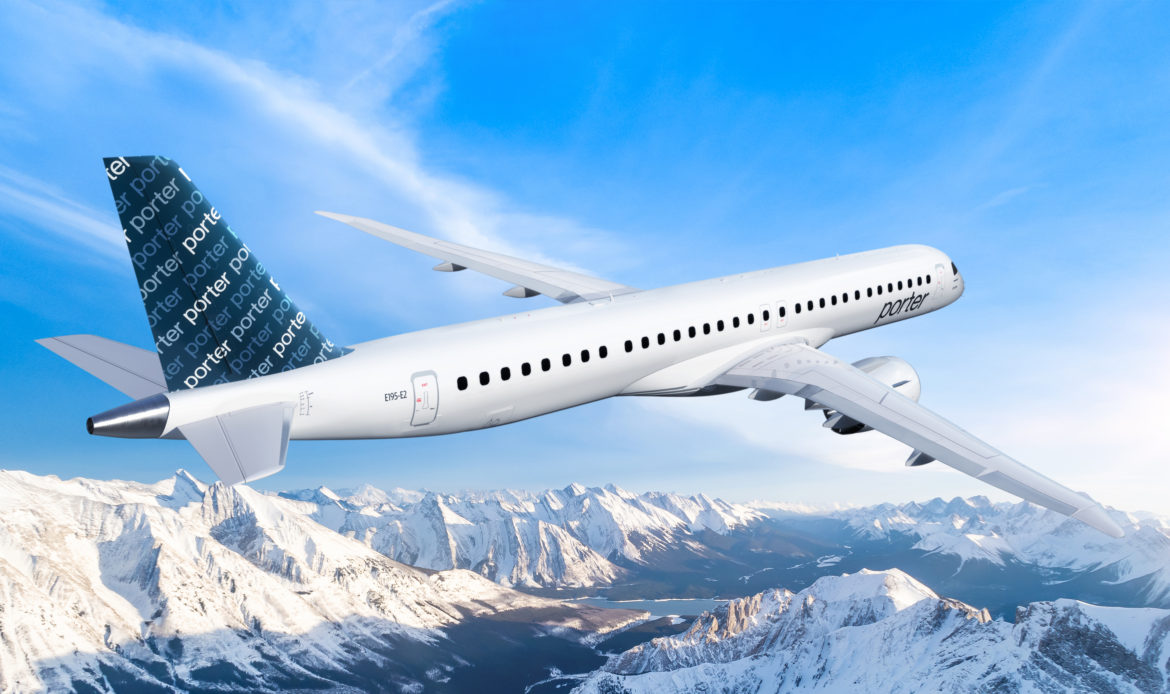 Porter Airlines realiza pedido por hasta 80 Embraer E195-E2