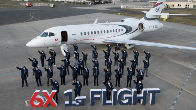 Falcon 6X realiza su primer vuelo
