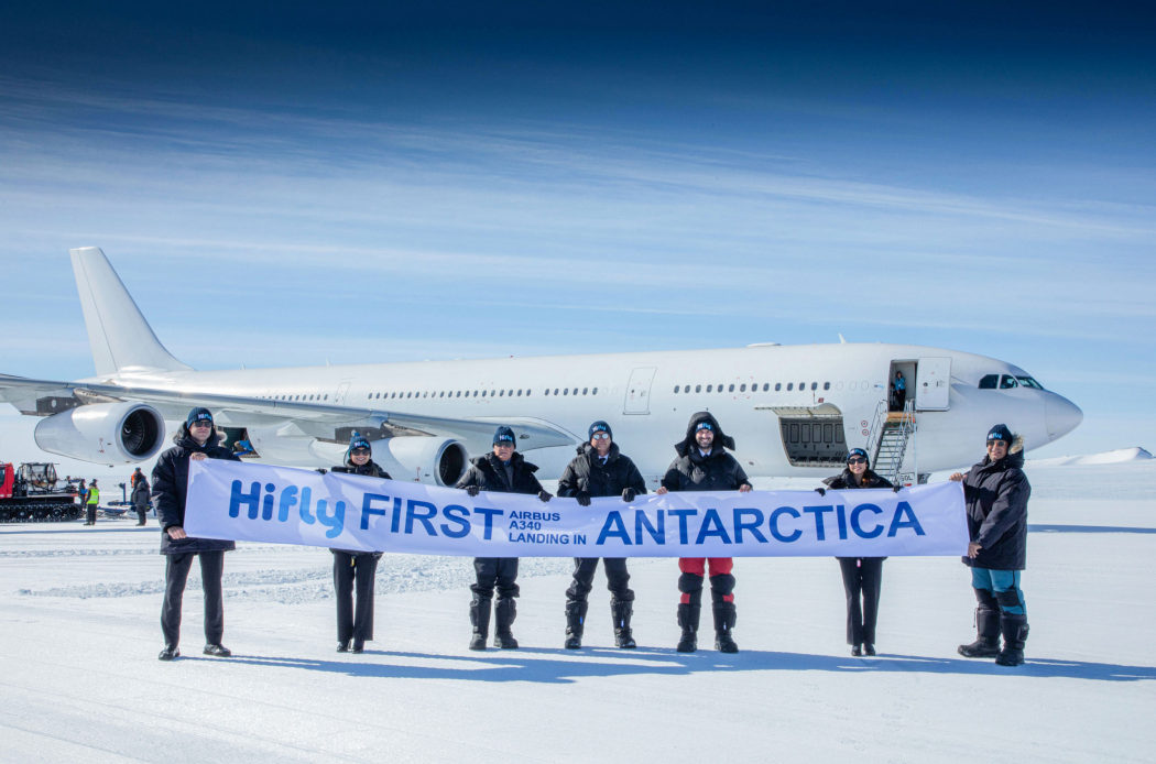 A340 de Hi Fly aterriza por primera vez en la Antártida