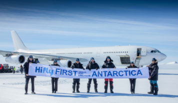 A340 de Hi Fly aterriza por primera vez en la Antártida