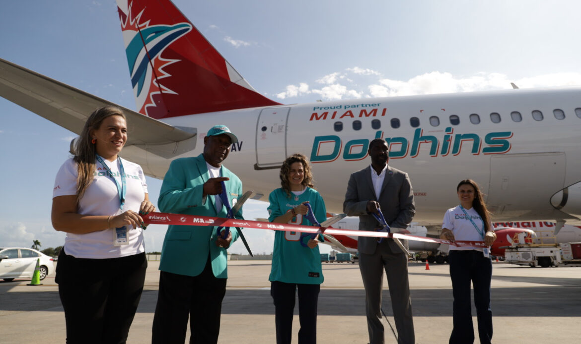 Avianca presenta livery de los Miami Dolphins