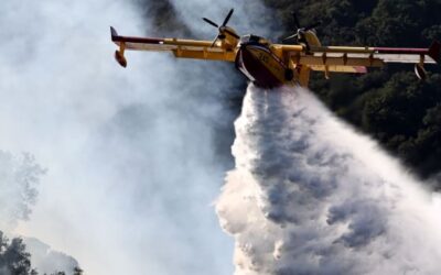 Dron choca contra aeronave de extinción de incendios