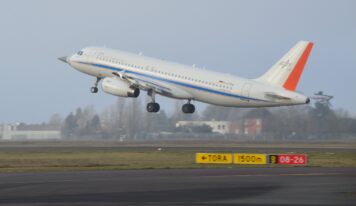 A320 de investigación realiza vuelo inaugural