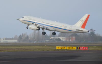 A320 de investigación realiza vuelo inaugural