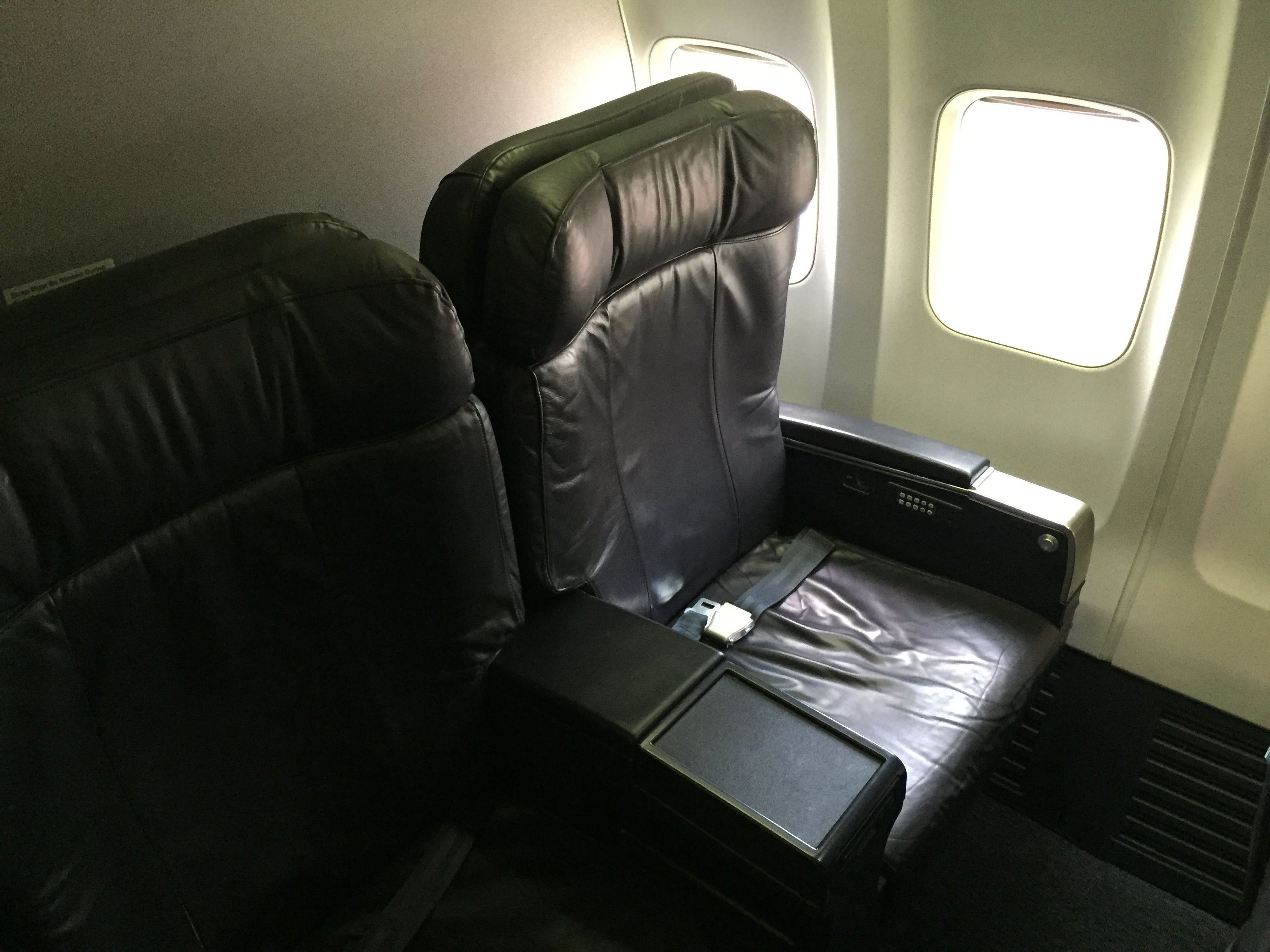 Los asientos del 737 de United, son estándar en prácticamente cualquier vuelo de corto/medio rango.