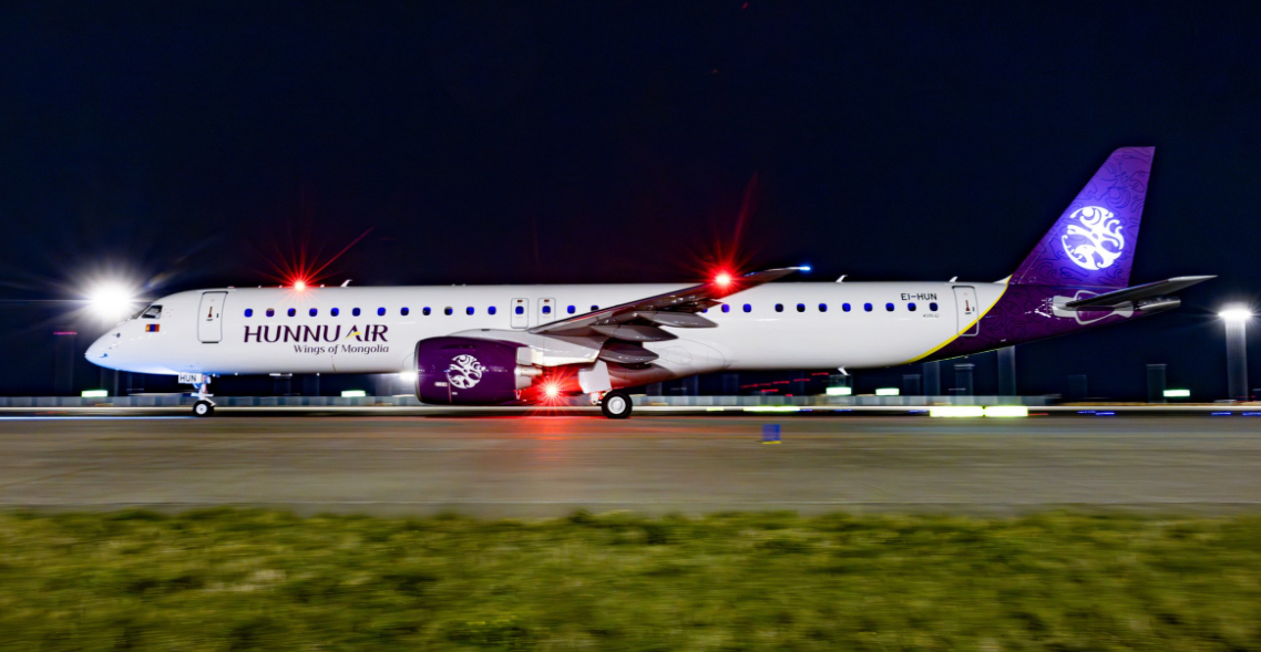 Hunnu Air inicia operaciones con su nuevo Embraer E195-E2