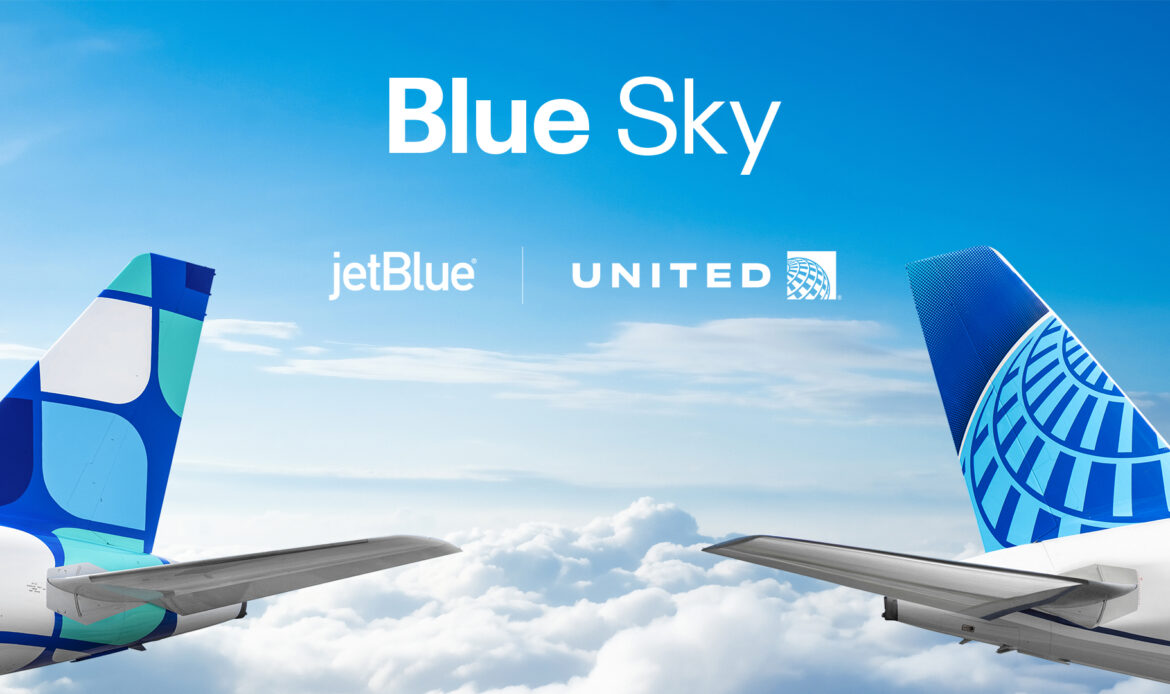 JetBlue y United anuncian colaboración Blue Sky